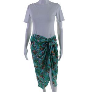Interstyle Women's Hook Closure Lined Wrap Midi Skirt Floral Size M
